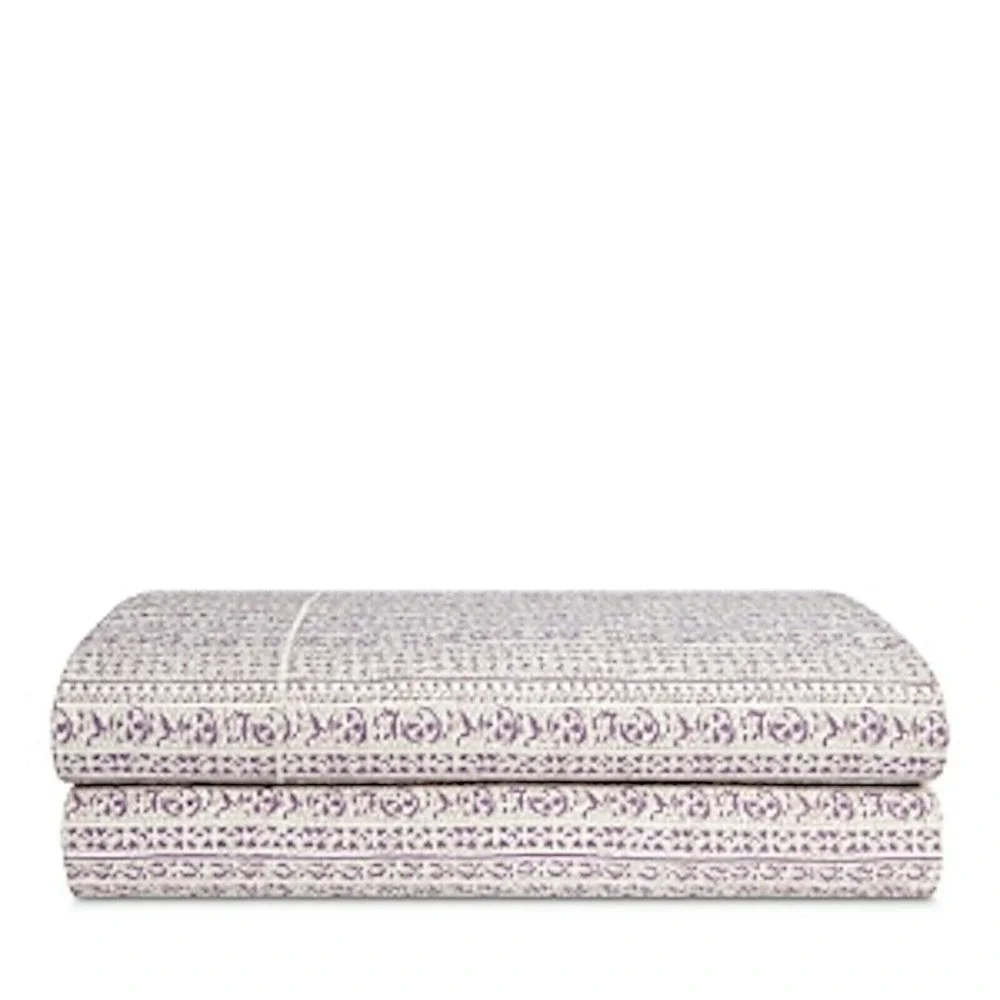Ralph Lauren Home Alessandra Hayden Twin Flat‎ Sheet Bedding purple Cream